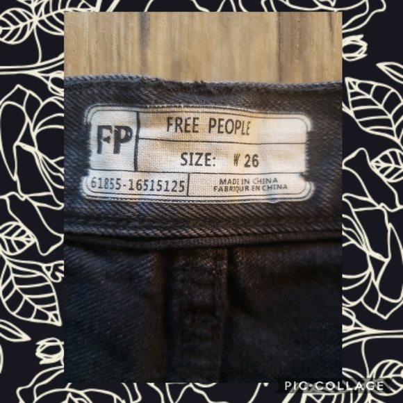 Free People Faded Black Button Fly Cut Off Shorts - Picture 6 of 6